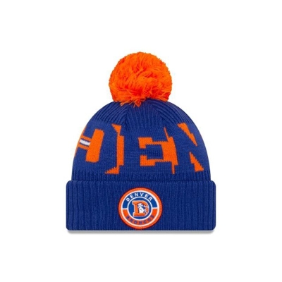 Blue Denver Broncos Hat - New Era NFL Historic Cold Weather Sport Knit Beanie USA8016497